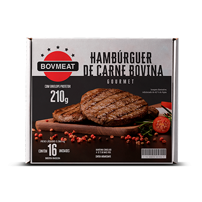 HB Bovmeat  Bovino Gourmet 210g  Bovmeat – Caixa com 16 unidades